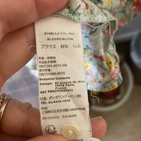 Brodi Meine hand embroidered Bonpoint girls top - Picture 4 of 5